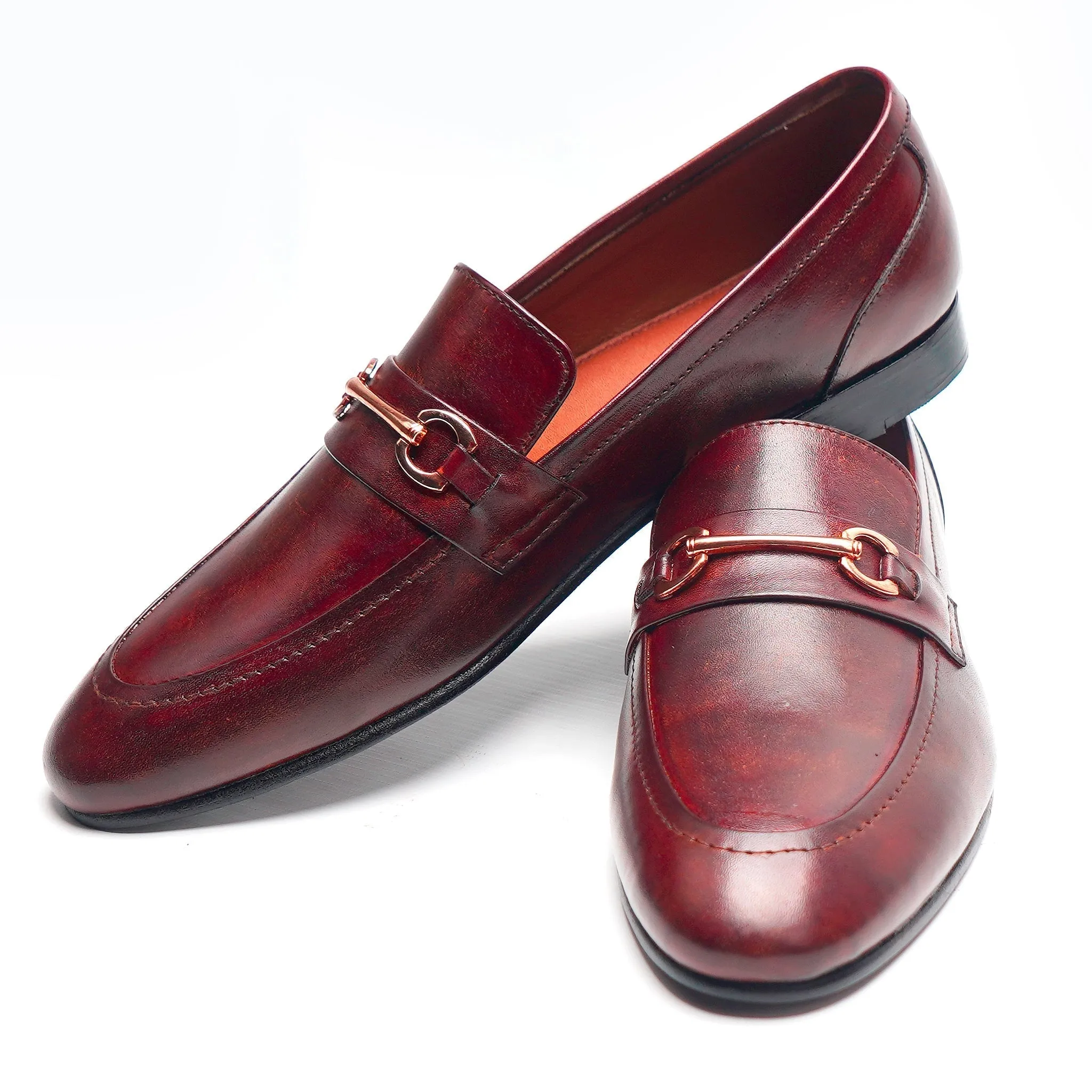 1645 BRA Maroon Patina Moccasin