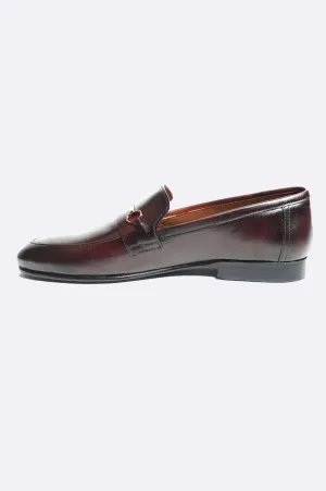 1645 BRA Maroon Patina Moccasin