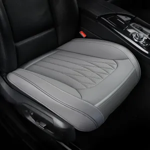 2 Pack Leather Front Car Seat Covers - Bottom Seat Covers for Cars,Driver Car Seat Cover Luxury Seat Protectors Waterproof,Full Wrap for Most Vehicles,Sedan,Truck,SUV (Gray)