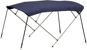4 Bow Biminii 1.5-2.9m 25mm Aluminium Tube Marine Grade Boat-Cover Top Canopy Water Sun Proof UV Protection Blue (Color : 2.6m 2.9m Blue)
