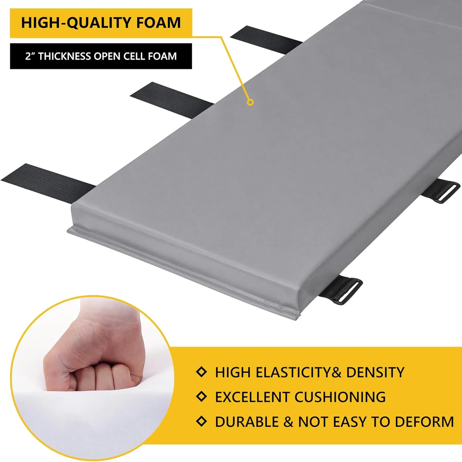 72" Tall Basketball Pole Pad, All-Weather Round Basketball Pole Padding Outdoor, 2" Thick Heavy Duty Wrap-Around Protective Pads for Adjustable & Fixed Height Basketball Hoop Poles