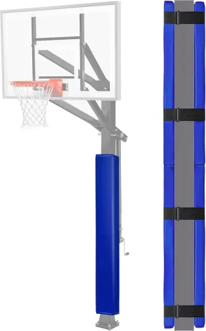 72" Tall Basketball Pole Pads, All-Weather Square Basketball Pole Padding Outdoor, 2" Thick Heavy Duty Wrap-Around Protective Pads for Fixed Height & Adjustable Basketball Hoop Poles