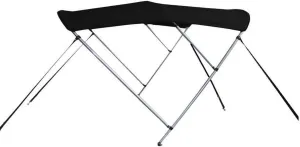 7.6 oz Black 3 Bow Boat Bimini TOP Sunshade Super Sport Edition Compatible for Chris Craft 216 SEA Hawk I/O 1990