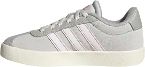 adidas VL Court 3.0 Sneaker, Dash Grey/White/Lime Burst, 1.5 US Unisex Little Kid