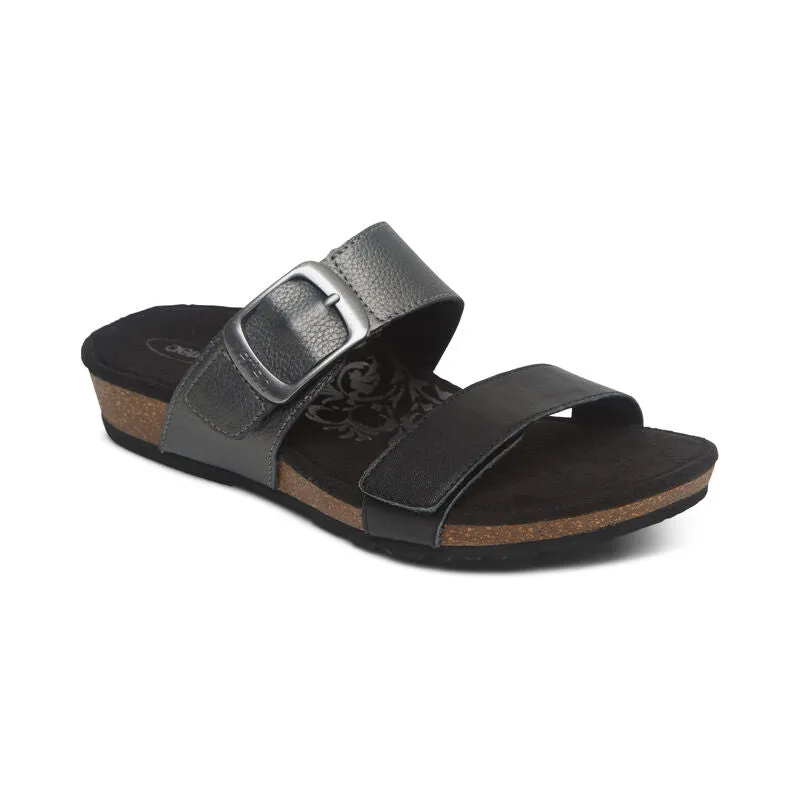 Aetrex Women's Daisy Adjustable Slide Sandal