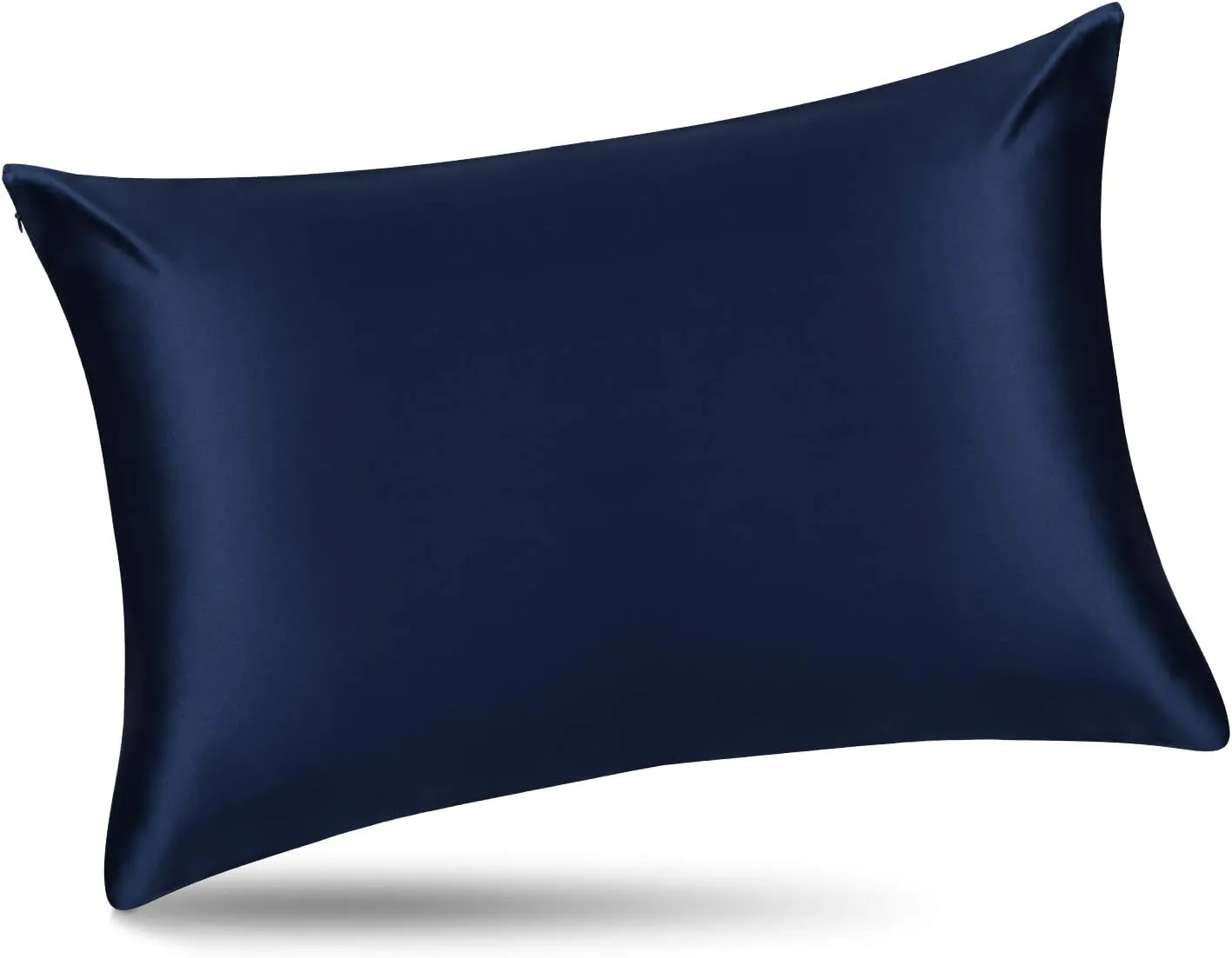 ALASKA BEAR Silk Pillowcase Queen Size Gift Set for Skin and Hair Care Beauty Sleep 100 Percent Organic Mulberry Pillow Slip Case (1pc, Navy)