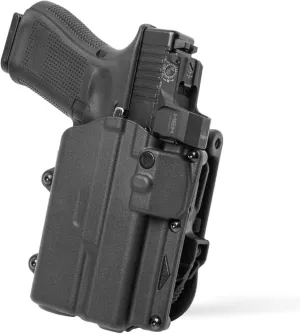 Alien Gear Rapid Force Level 2 OWB Holster – Locking Belt Slide – Right Hand – Compatible with Sig Sauer and Glock Models – No Light, Compact Light, and Large Light Options – Matte Black