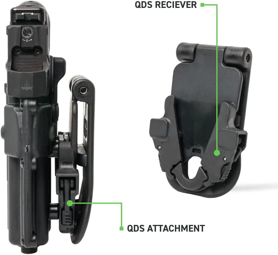 Alien Gear Rapid Force Level 2 OWB Holster – Locking Belt Slide – Right Hand – Compatible with Sig Sauer and Glock Models – No Light, Compact Light, and Large Light Options – Matte Black