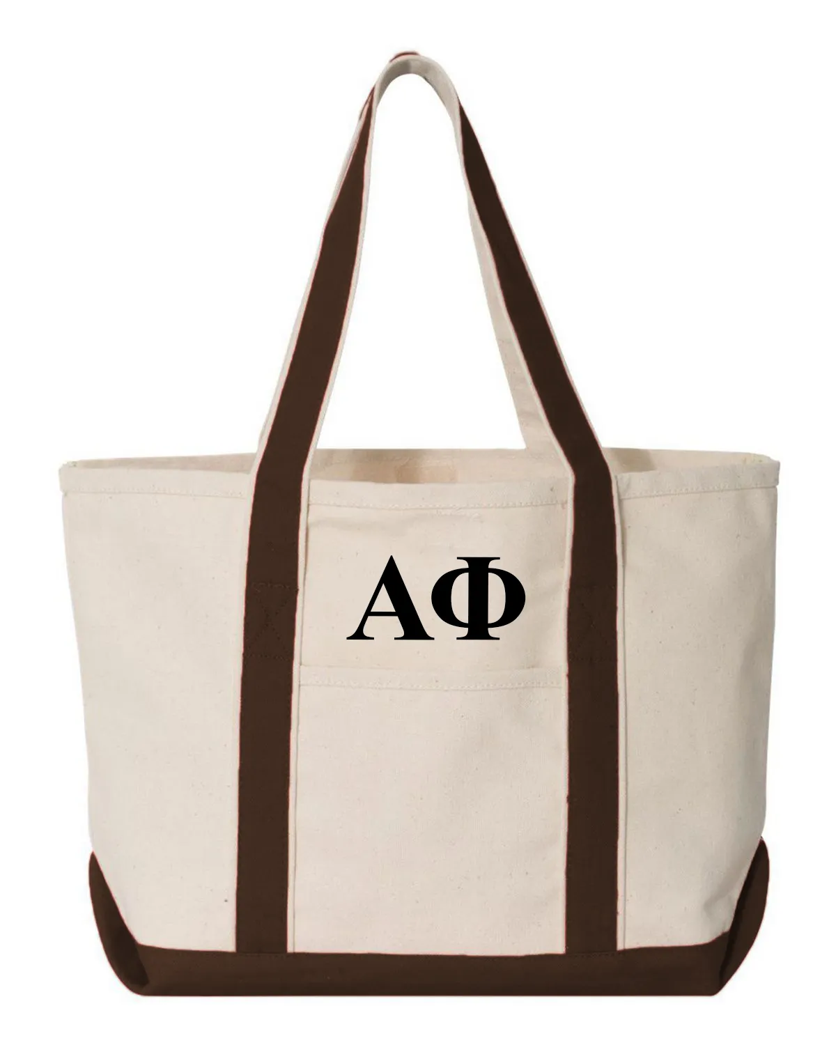 Alpha Phi Chocolate Boat Tote - Large