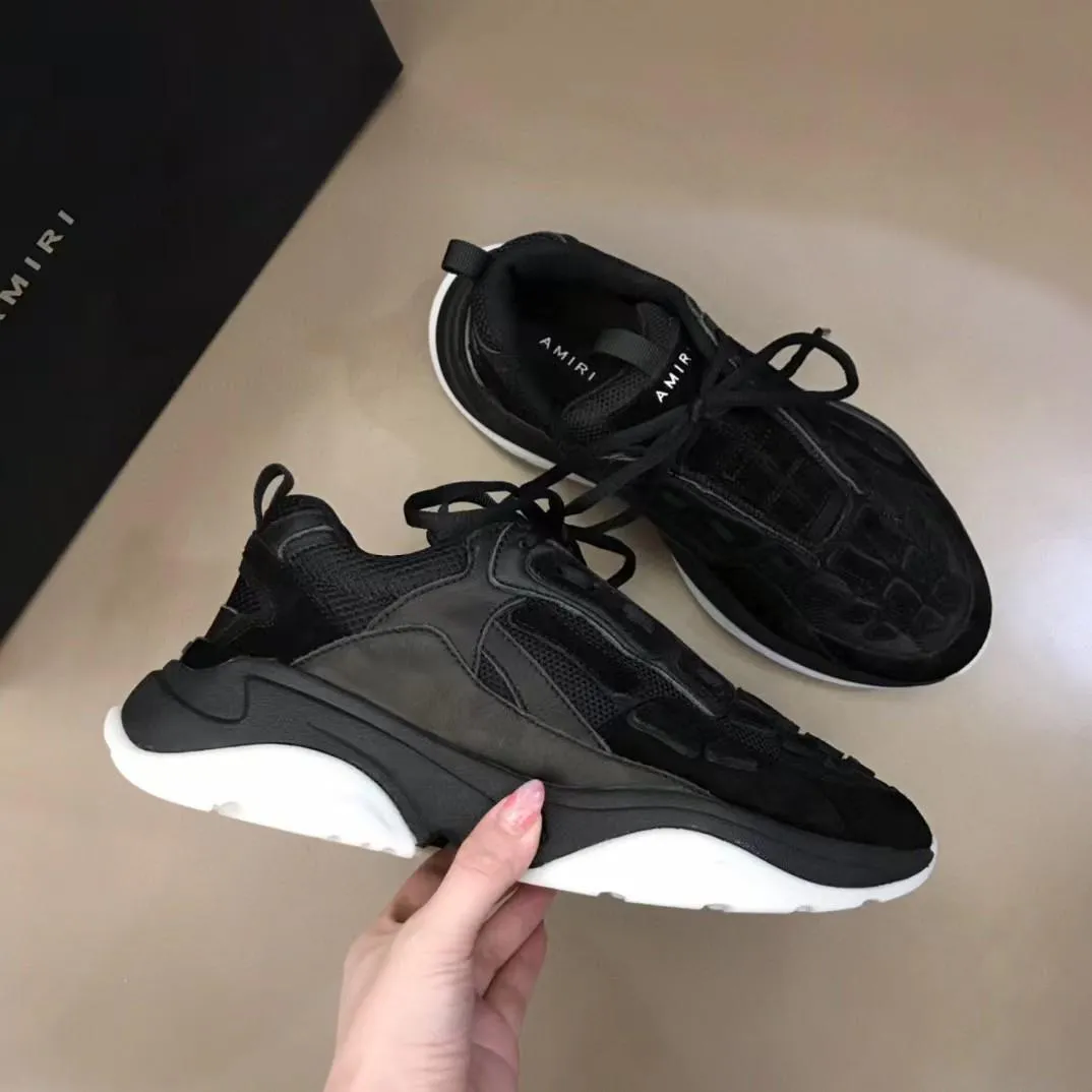 AMIRI || Men's Bone Runner Sneakers in Black