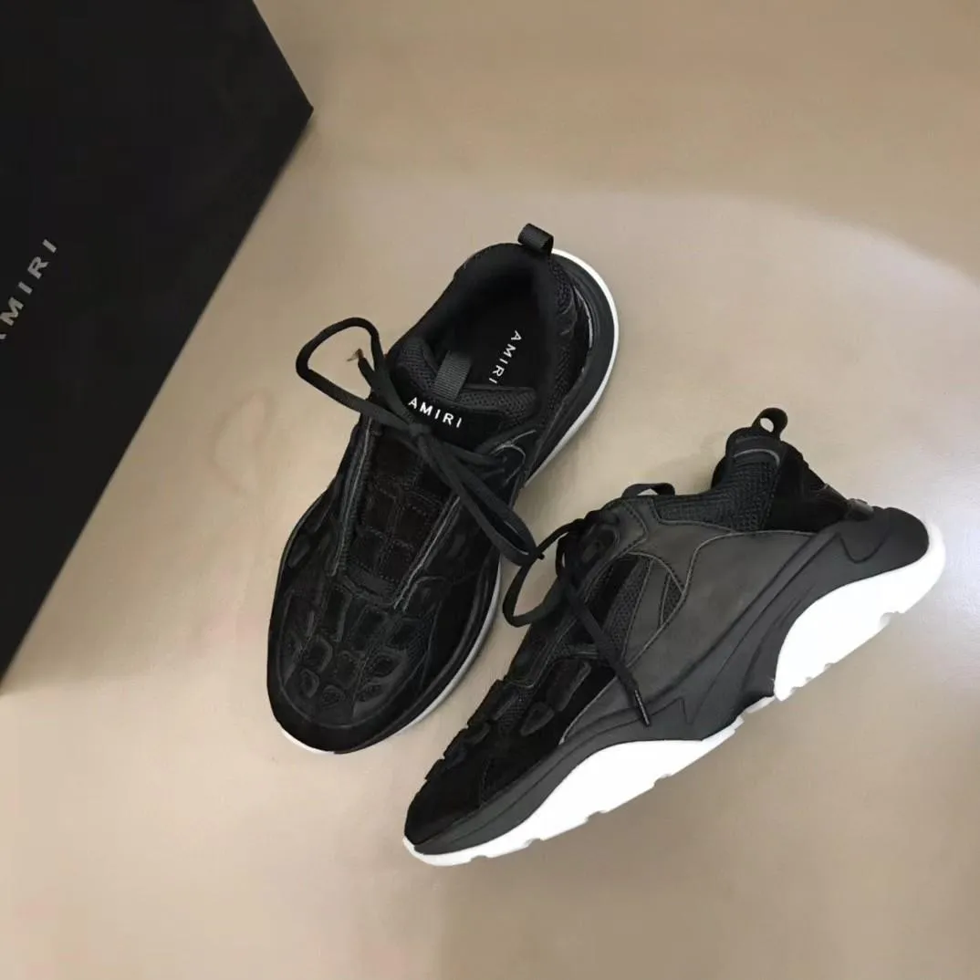 AMIRI || Men's Bone Runner Sneakers in Black