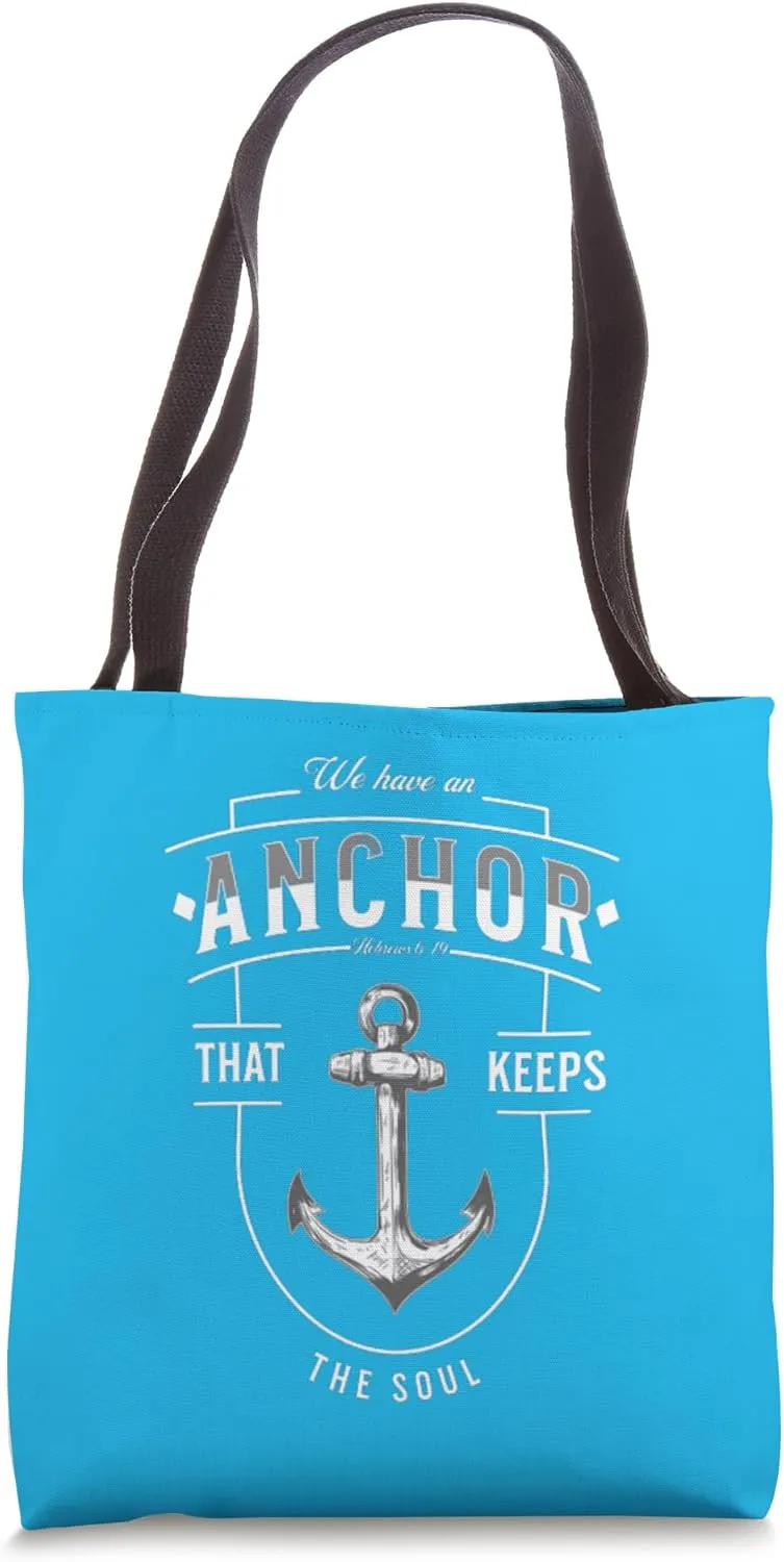 Anchor for the Soul Christian Faith Spiritual Bible Verse Tote Bag