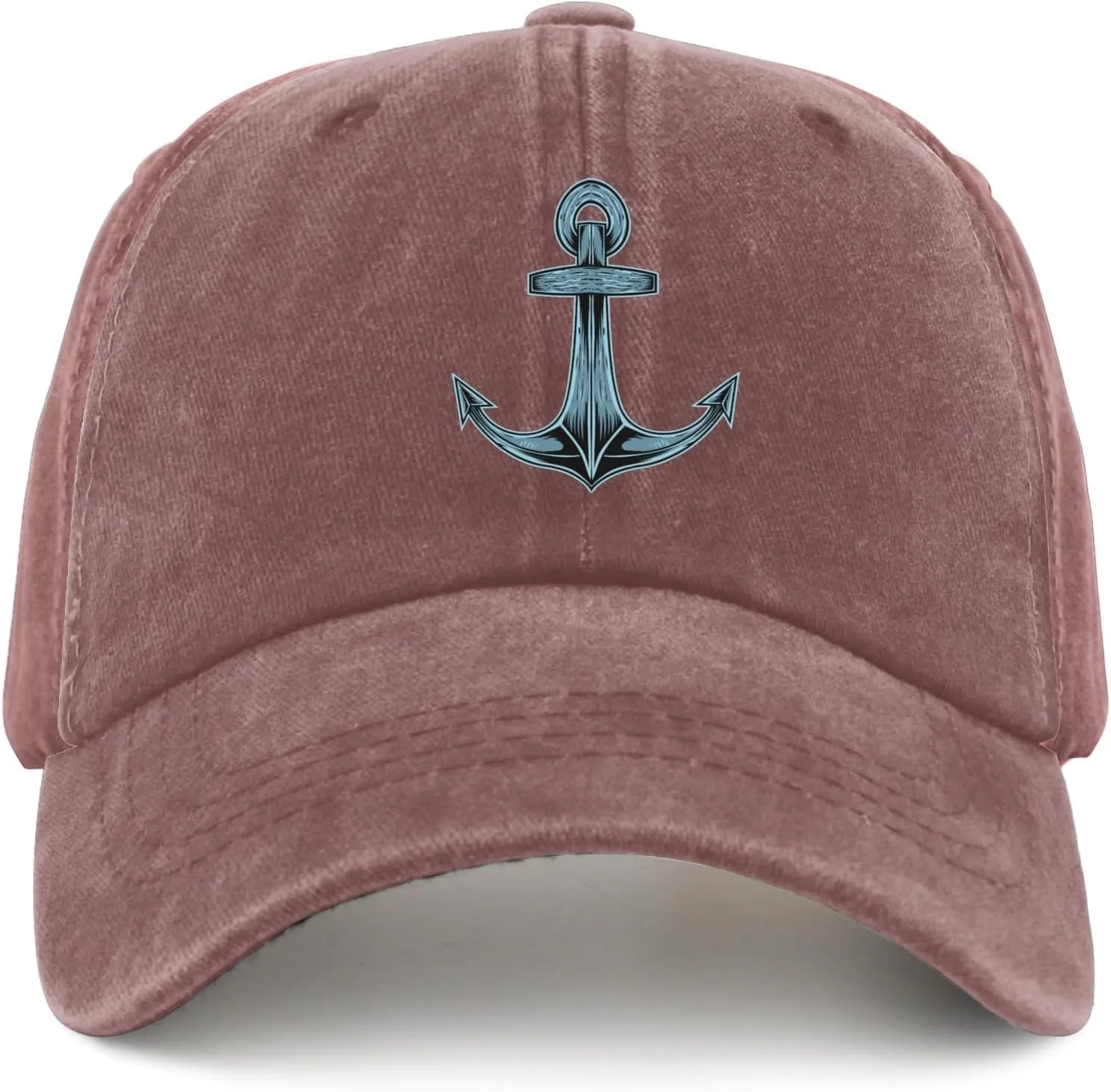 Anchor Ship with Skull Rose Flowe hat Mens Vintage Cotton Washed Baseball Caps Adjustable Dad Hat