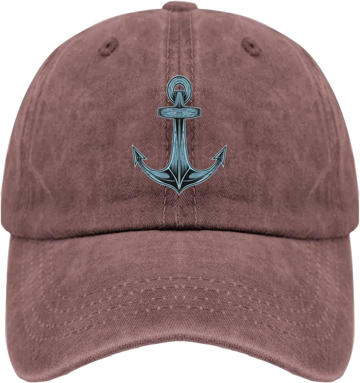 Anchor Ship with Skull Rose Flowe hat Mens Vintage Cotton Washed Baseball Caps Adjustable Dad Hat