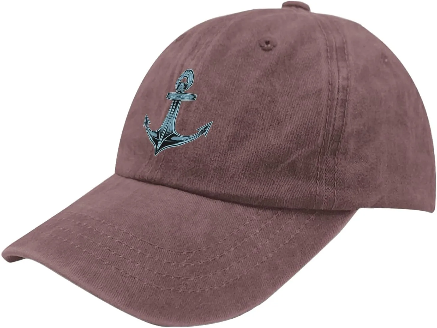 Anchor Ship with Skull Rose Flowe hat Mens Vintage Cotton Washed Baseball Caps Adjustable Dad Hat