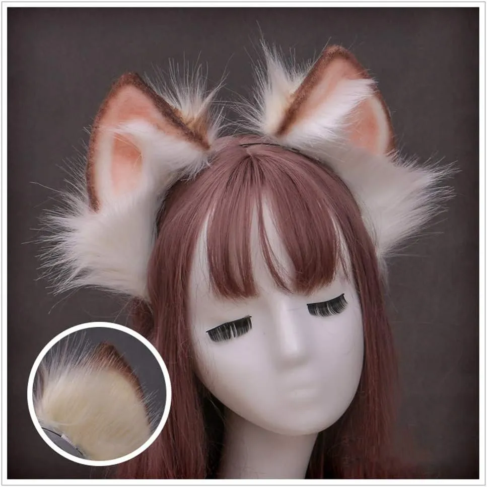 Animal Fox Cat Dog Ears Headband Halloween Cosplay Hairband