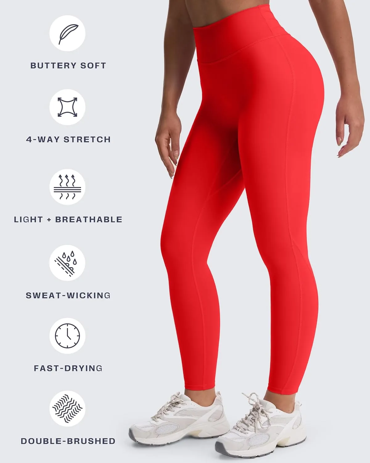 Aoxjox High Waisted Workout Leggings for Women Trinity Yoga Pants 26.5"