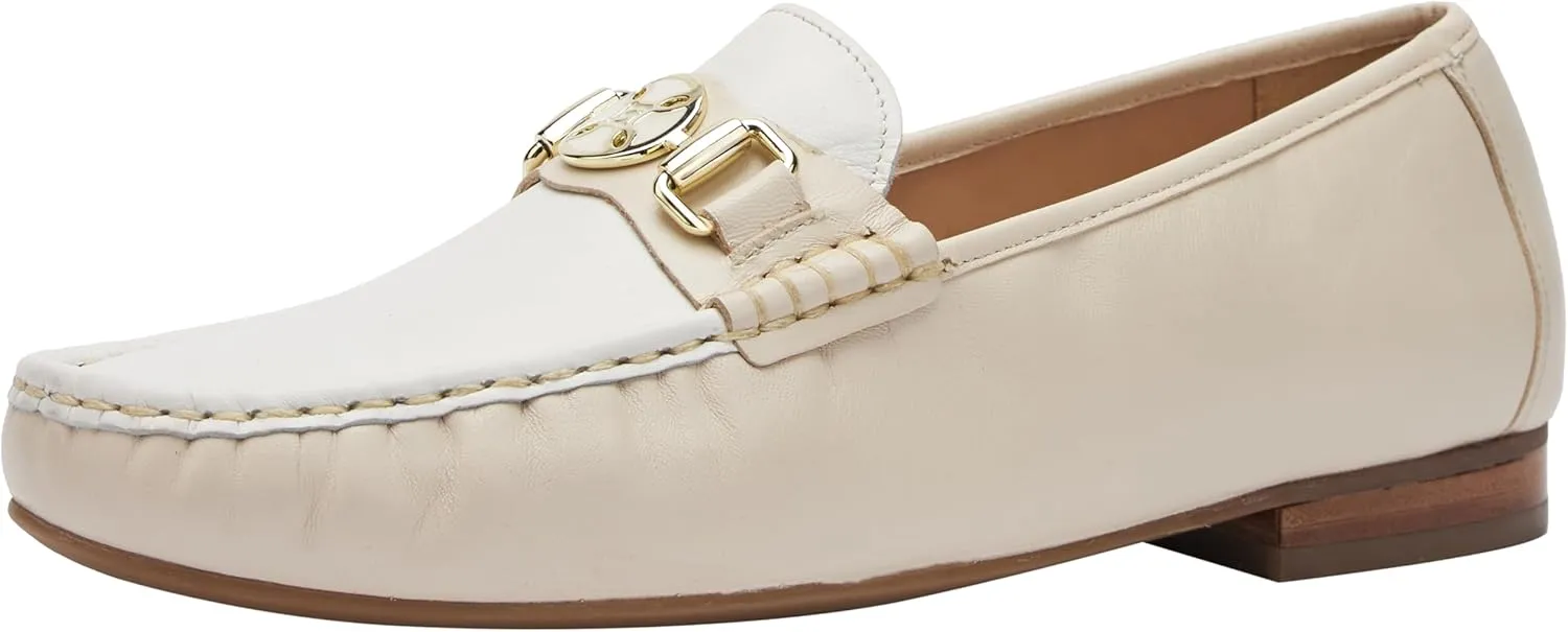 ARA Women's Atlanta Moccasin, White marble, 8.5 US
