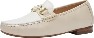 ARA Women's Atlanta Moccasin, White marble, 8.5 US
