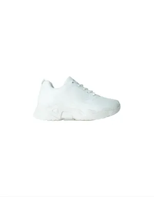 Aurelia Platform Sneaker in White Mono