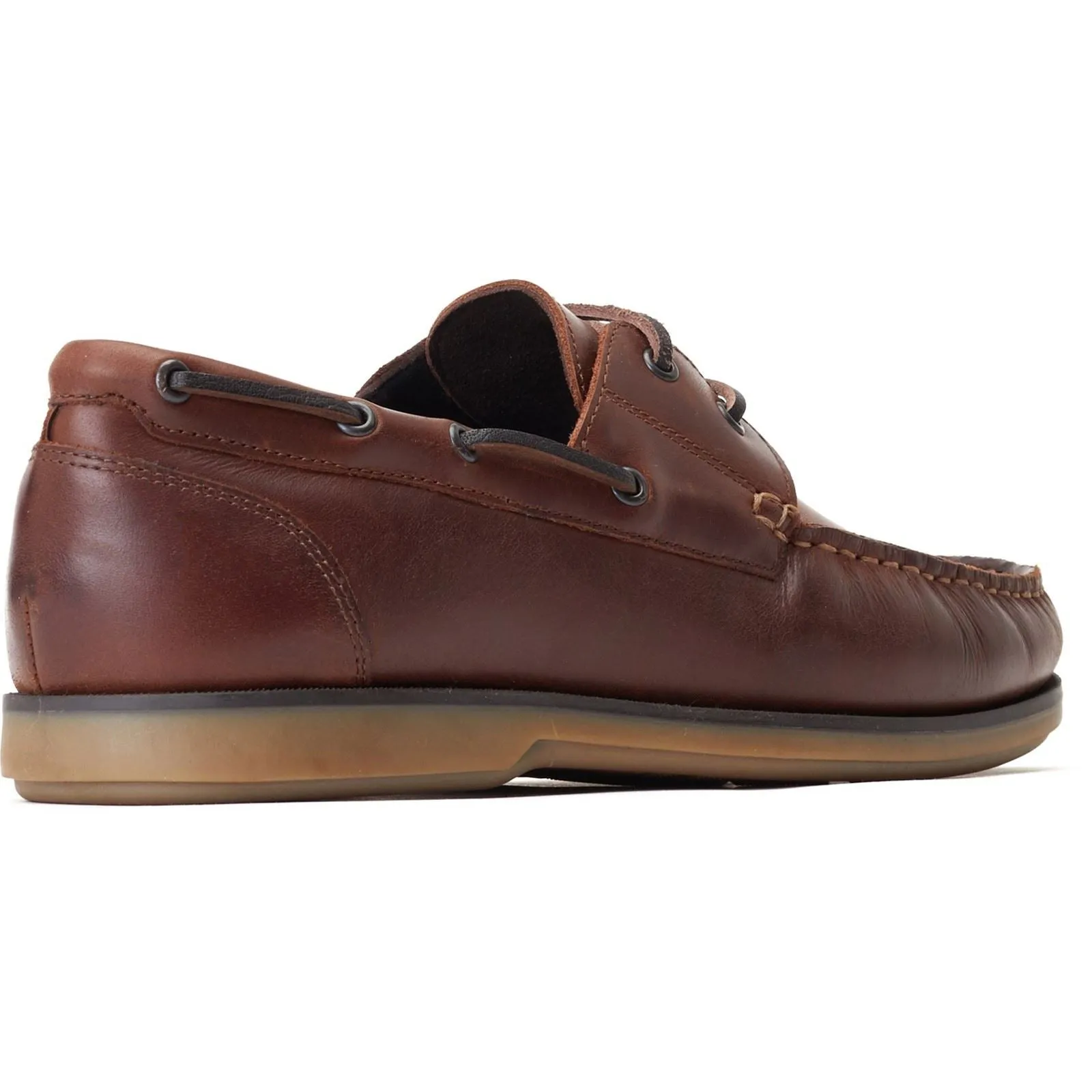 Base London Men's Stern Boat Shoe in Burnt Brown