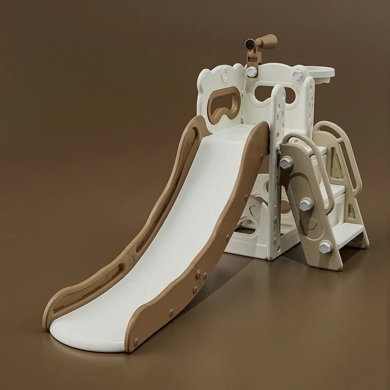 Bear 3 in 1 Slide & Swing Mocha Color Indoor And Outdoor