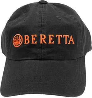 Beretta Men's Adjustable Cotton Twill Hunting Outdoor Casual Hat with Embroidered Beretta Trident logo - One Size Fits Most
