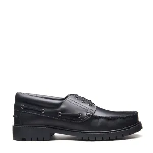 Black Greasy Boat Shoe