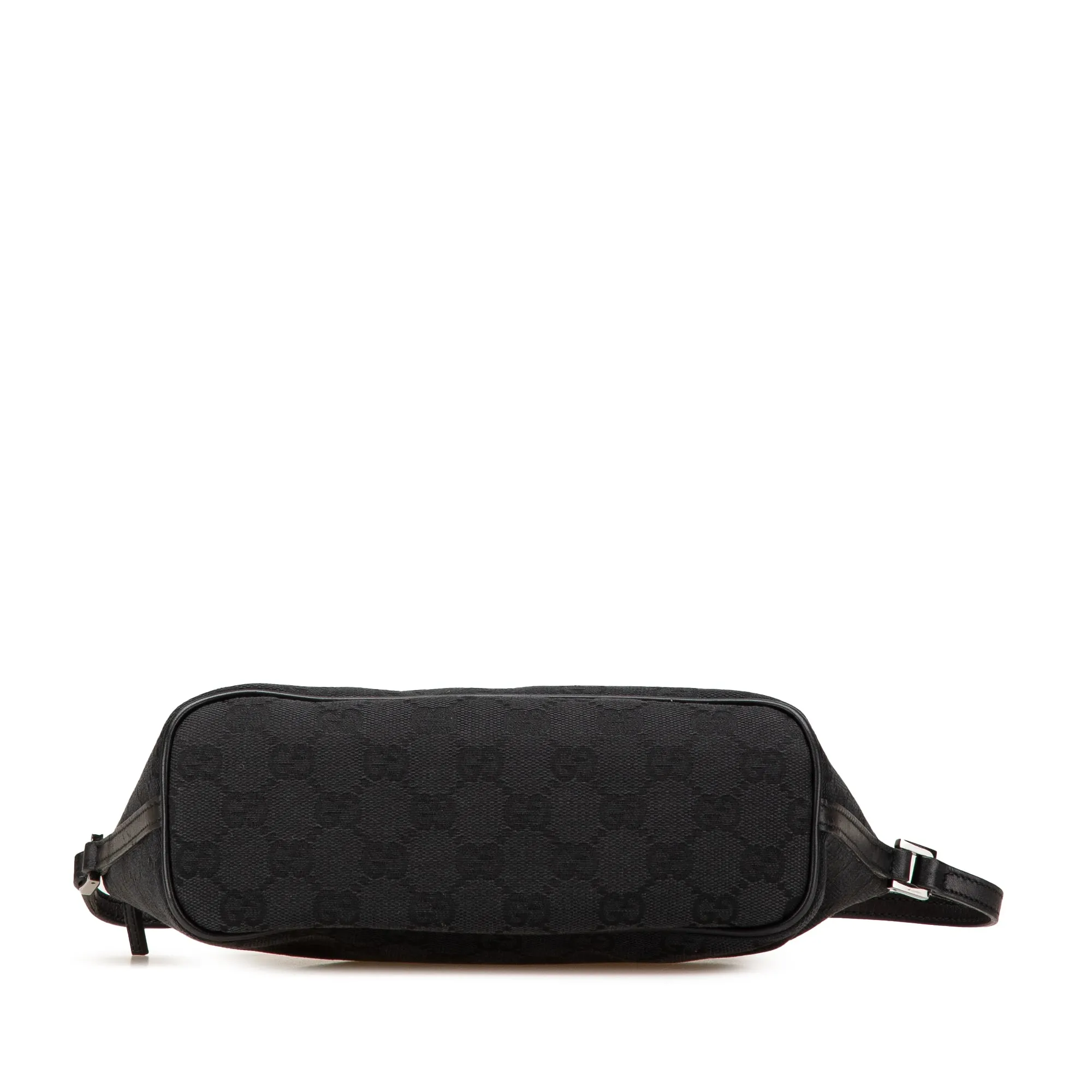 Black Gucci GG Canvas Boat Shoulder Bag