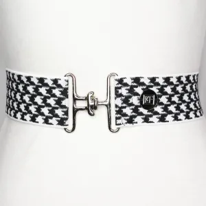Black Houndstooth-adjustable belt-one size fits most