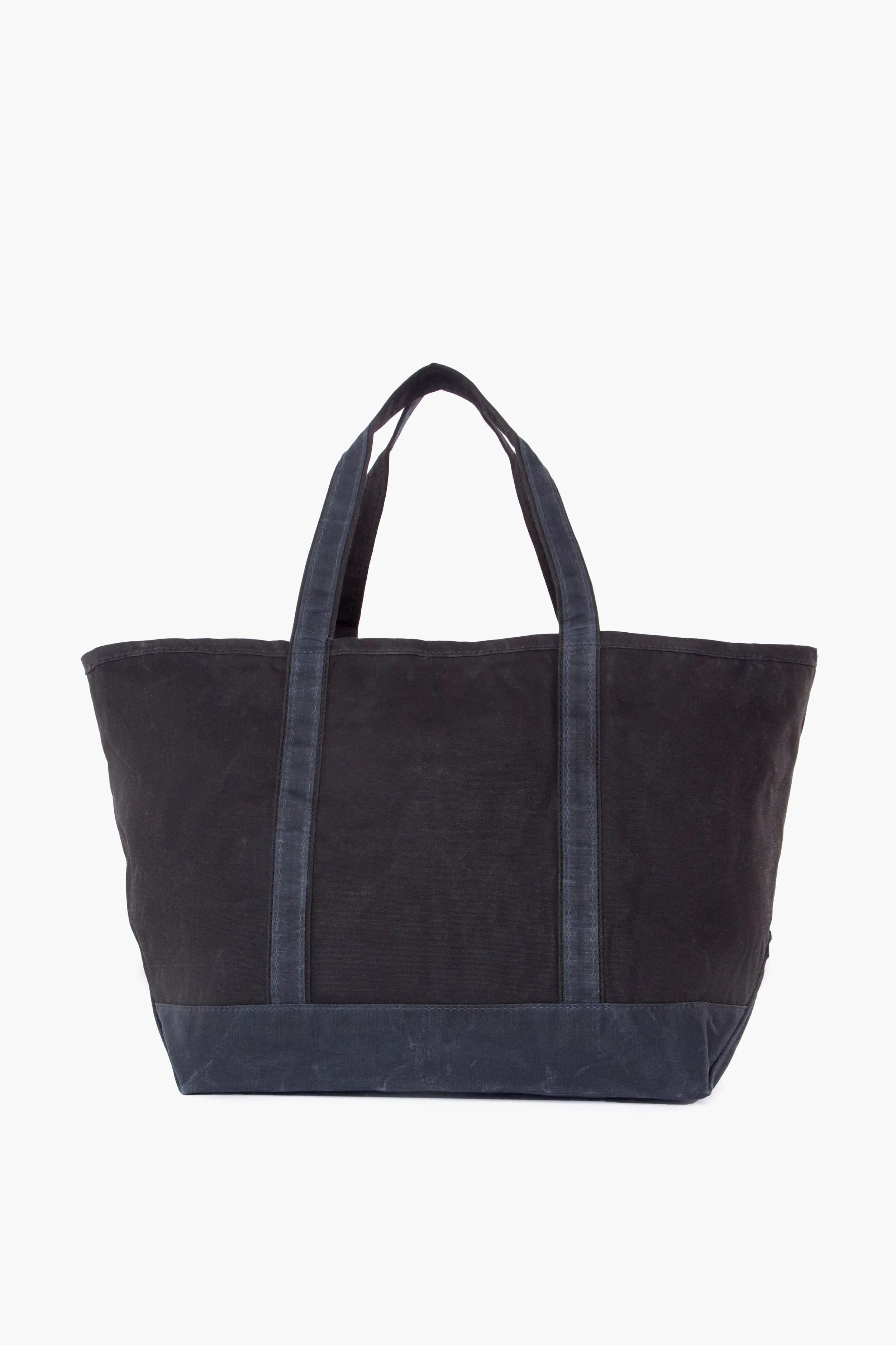 Black Waxed Large Canvas Tote