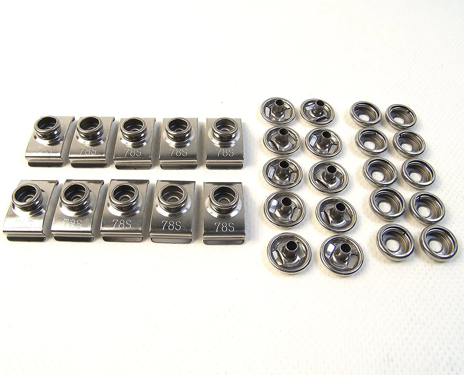 Boat Windshield Clip & Snap Replacement Kit, All Stainless Steel, 10 Piece