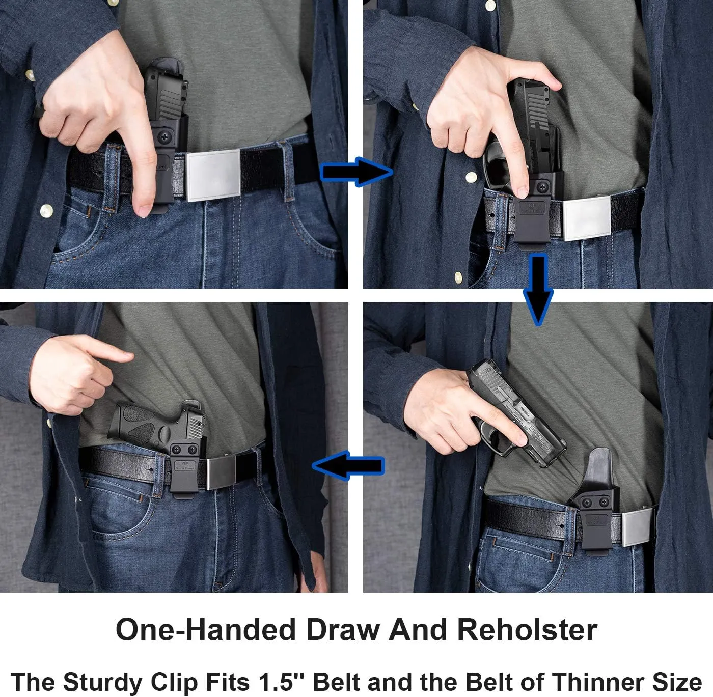 Bodyguard 380 Holster, IWB Kydex Holster Compatible with M&P Bodyguard 380 Auto & Integrated Laser Pistol, Inside Concealed Carry Holster, Adj. Cant, Adj. Retention, Available in Kydex and Polymer