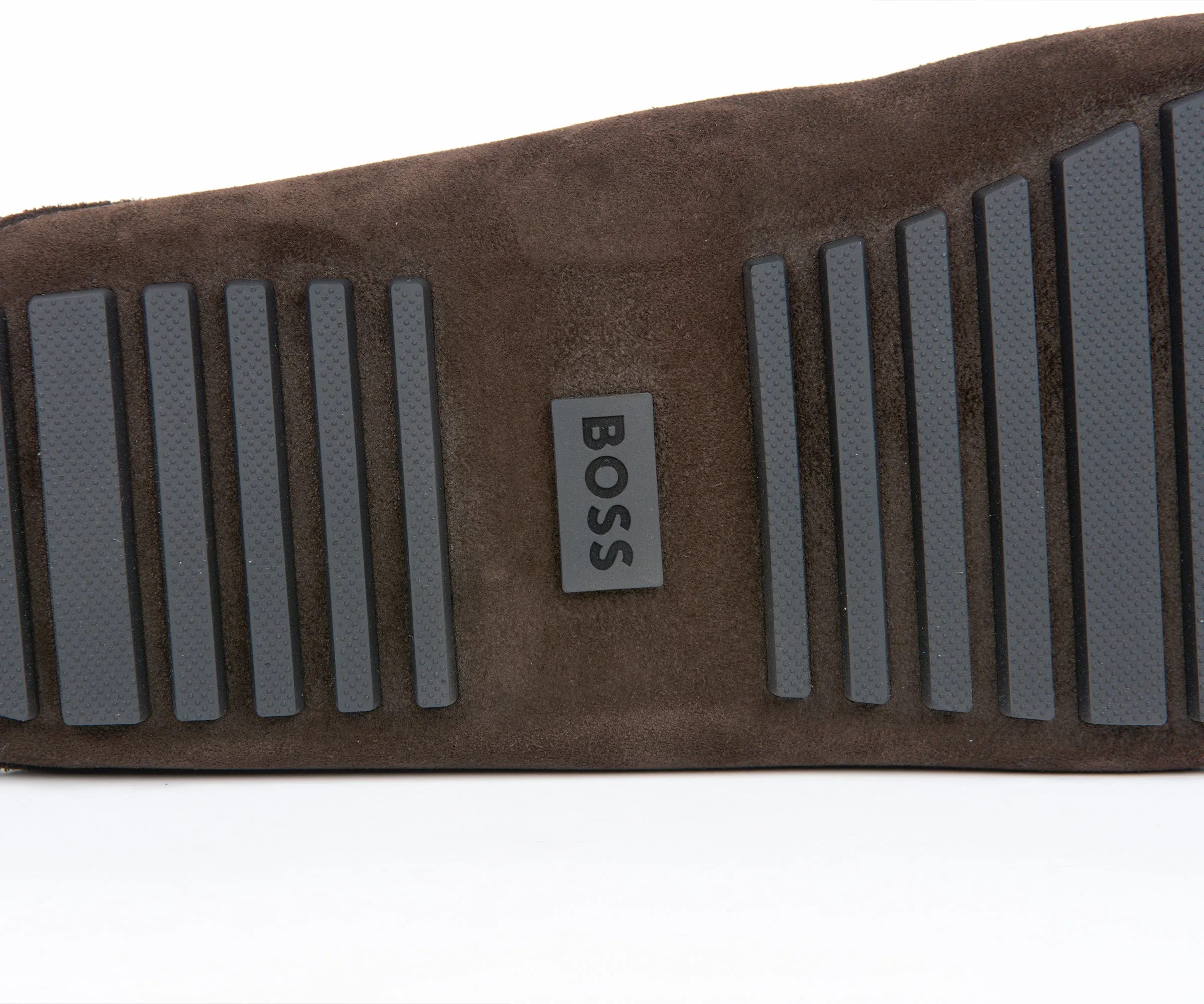 BOSS Driver Moccasins Suede Loafer Dark Brown