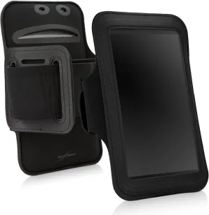 BoxWave Case Compatible with Vertu Aster Chevron - Sports Armband, Adjustable Armband for Workout and Running - Jet Black