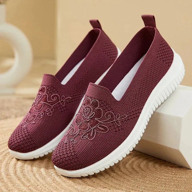 Breathable Women's Sandals – Elegant Summer Sandals with Embroidery Design
