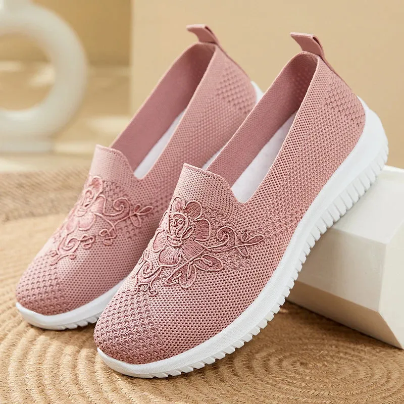 Breathable Women's Sandals – Elegant Summer Sandals with Embroidery Design