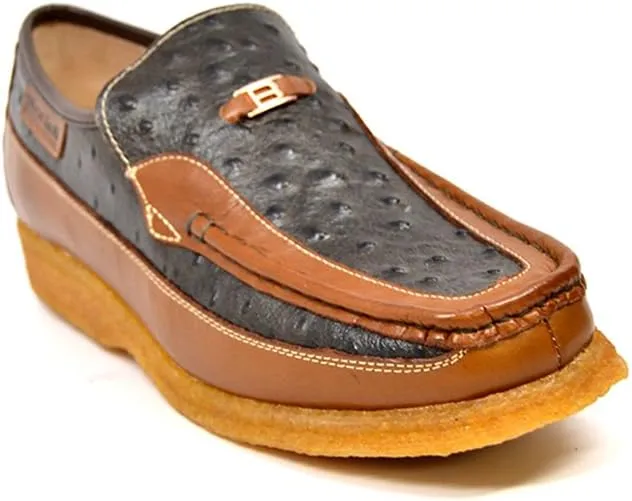 British Collection Harlem Ostrich & Leather Men Shoes