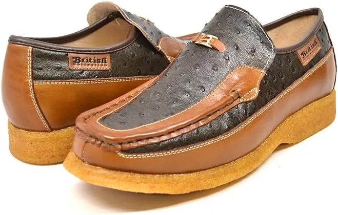 British Collection Harlem Ostrich & Leather Men Shoes
