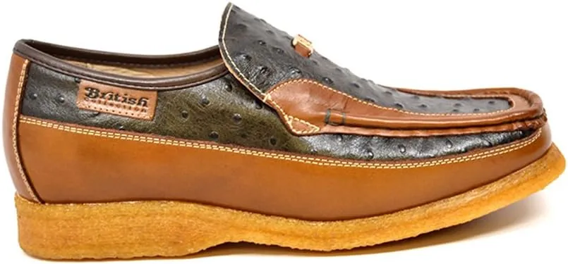 British Collection Harlem Ostrich & Leather Men Shoes