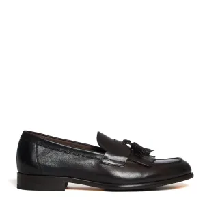 Brown Leather Moccasin With Fringe