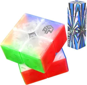Bukefuno GAN 251 Leap (10th Anniversary Version) 2x2 Magnetic Cube Gans Mini Speed GAN251 Leap UV 2x2x2 Stickerless Magnets Magic Puzzle(10th Anniversary)