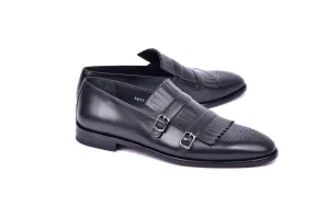 C0001902- 5211 Kilt side Buckle Loafer- Black