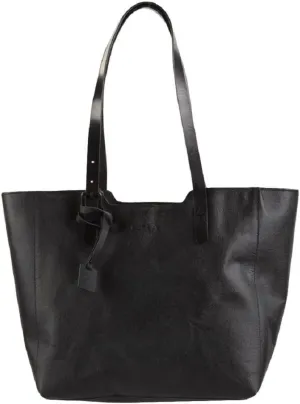 Calandra Shoulder Tote (Black)