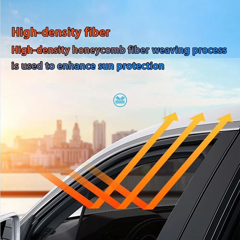 Car Window Shades for Buick Excelle Touring Edition, Breathable Mesh Sun Shield Car Window Shade Sunshades Privacy Curtains Heat Block Car Side Window Sun Shade,7pcs Wholecar