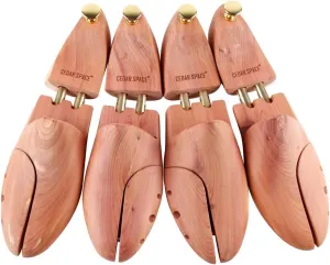 Cedar Space Cedar Shoe Trees for Men, 7.5-14 Sizes Cedar Shoe Trees, 2 Pairs Wooden Shoe Stretcher Tree
