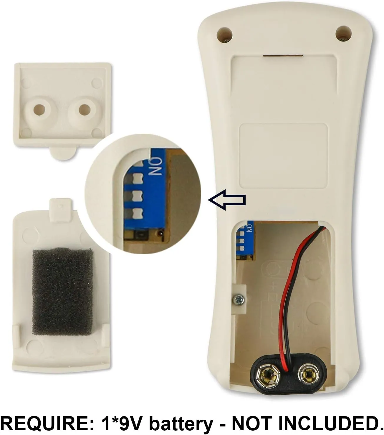 Ceiling Fan Remote Control with Reverse, Light Dimmer, 3 Speed Adjustable Control of Replacement of Hampton Bay CHQ7080T UC7080T Remote Control Only Remote