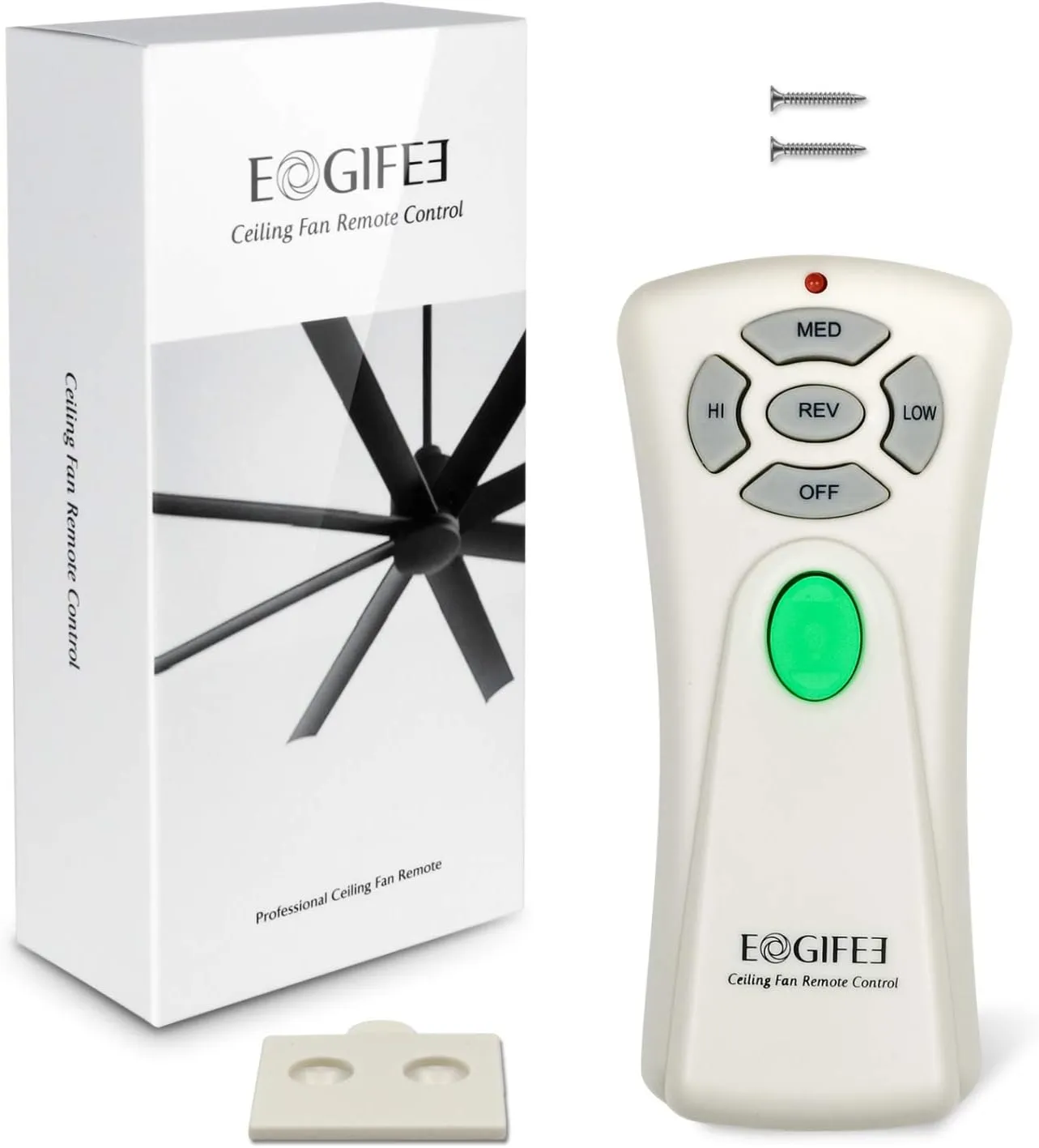Ceiling Fan Remote Control with Reverse, Light Dimmer, 3 Speed Adjustable Control of Replacement of Hampton Bay CHQ7080T UC7080T Remote Control Only Remote