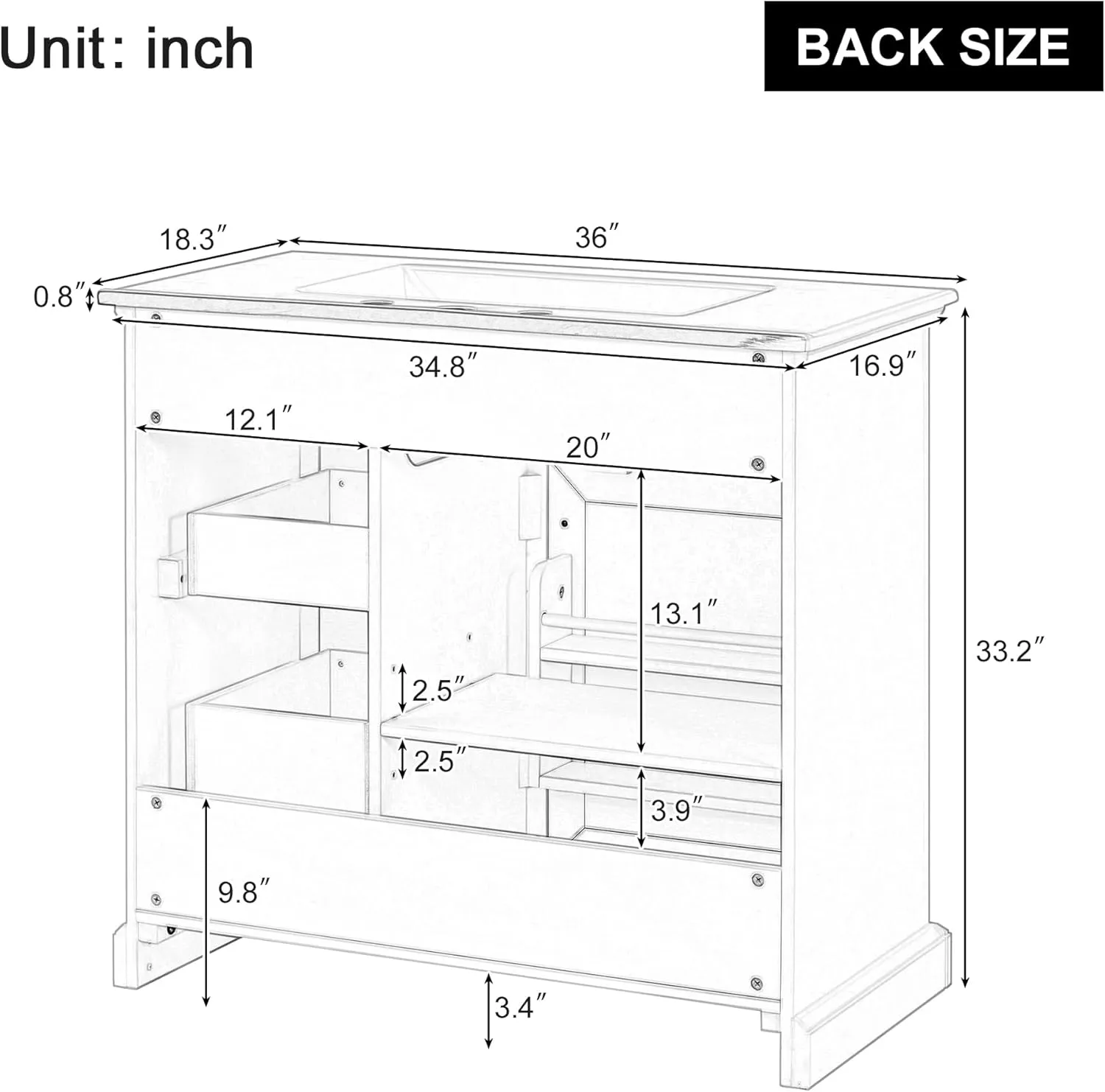 Christopher Knight Home Meril Bathroom Vanity with Ceramic Sink, Wooden Bathroom Storage Cabinet, Pedestal Sink Storage Cabinet, Bathoom Vanity Organizer, Adjustable Door Shelves Drawer, Blue Gray
