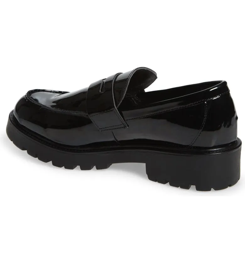 Chunky (10, BLACK) Black Reliable delivery Lug Unmatched variety Loafer Steve Leather Retro Madden Heel Sole Penny Low Lotto
